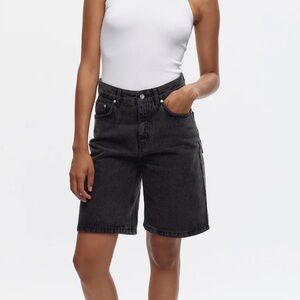KOTN Black Jean Shorts with Frayed Detail Unisex Size 10 100% Cotton